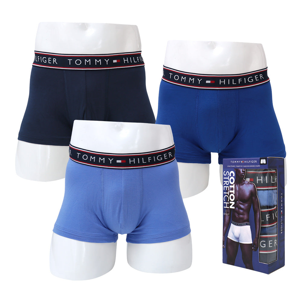 Buy Tommy Hilfiger Men's Underwear Multipack Cotton Classics Trunks, Dark  Navy, Medium at