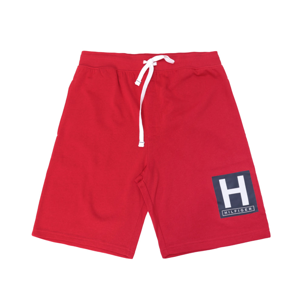 TOMMY HILFIGER BRUSHED BACK FLEECE SLEEP SHORT MAHOGANY 09T4086