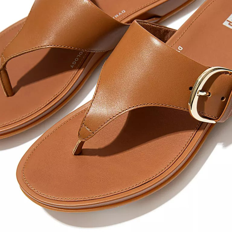 サンダル・ミュール FitFlop GRACCIE Leather Sandals Light Tan EB1-592 Amazon.com | FitFlop Gracie Leather Pool Slides Sandals for
