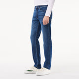 LACOSTE Men's Slim Fit Stretch Five Pocket Jeans WASHED DEEP MEDIUM