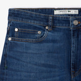 LACOSTE Men's Slim Fit Stretch Five Pocket Jeans WASHED DEEP MEDIUM
