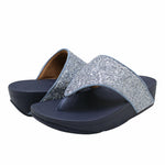 fitflop OLIVE GLITTER MIX TOE-POST SANDALS PORCELAIN BLUE DO3-863