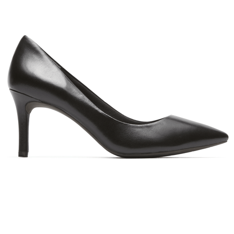 Rockport WOMENS TOTAL MOTION 75MM POINTED TOE HEEL BLACK WIDE