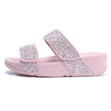 fitflop  MINA GLITTER MIX SLIDES CORAL PINK DN3-807