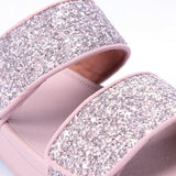 fitflop  MINA GLITTER MIX SLIDES CORAL PINK DN3-807