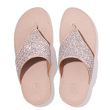 fitflop OLIVE GLITTER MIX TOE-POST SANDALS CORAL PINK DO3-807