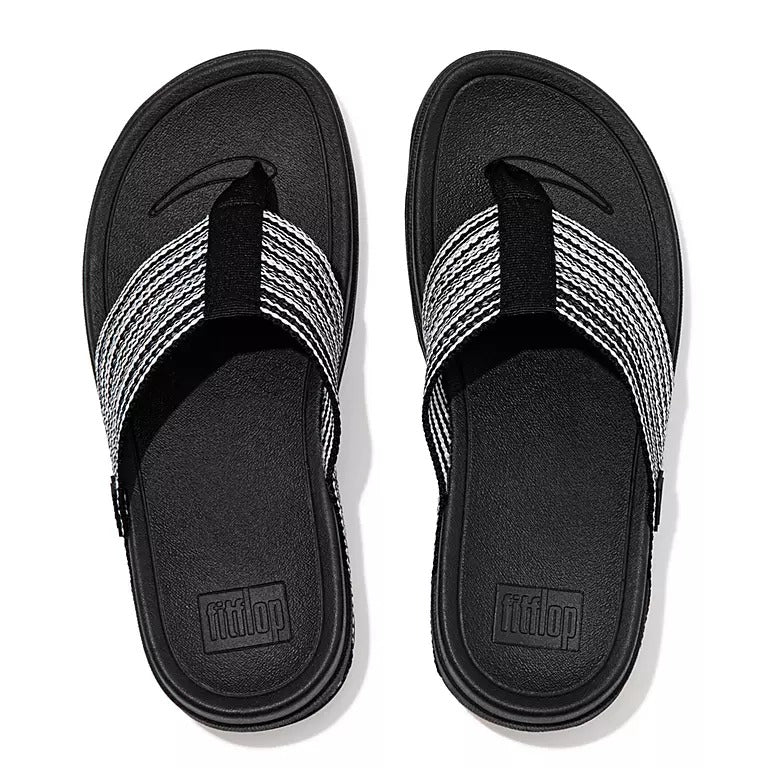 FITFLOP Women's Surfa Black/White - ShopperBoard